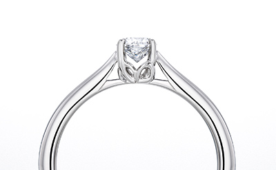Fortune Link Engagement Ring Side View