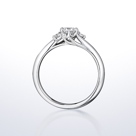 Shining Flow Engagement Ring Side