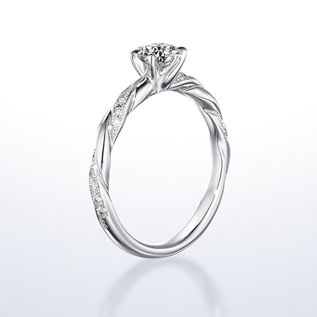 Timeless Love Engagement Ring Side View